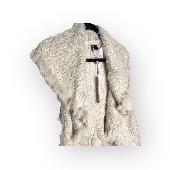 new Love Token ❤︎ Danielle Rabbit Fur Trim Vest ❤︎ Teddy Coat ❤︎ Ivory ❤︎ XS - Picture 7 of 16